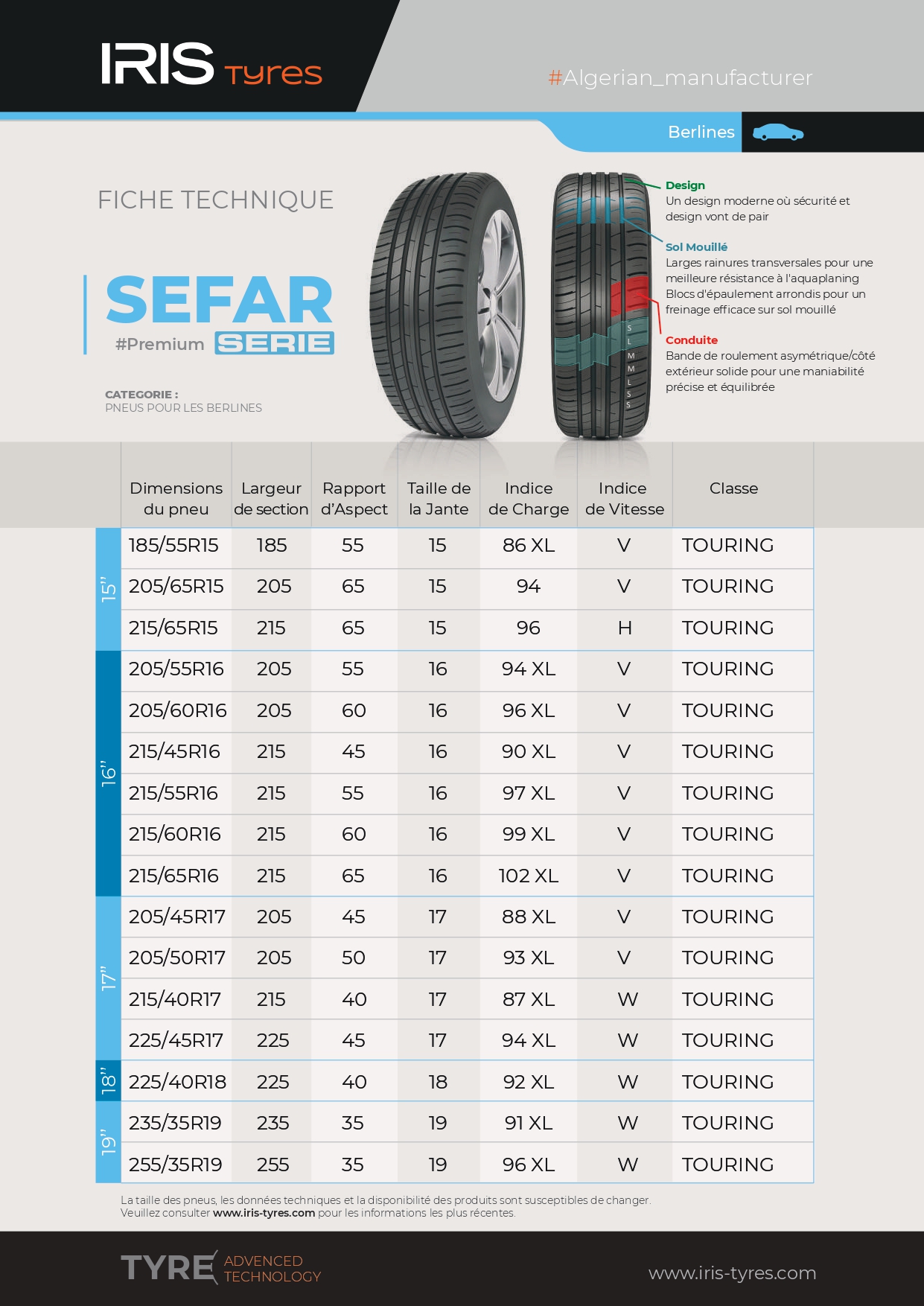 IRIS SEFAR 215/60 R16 99V
